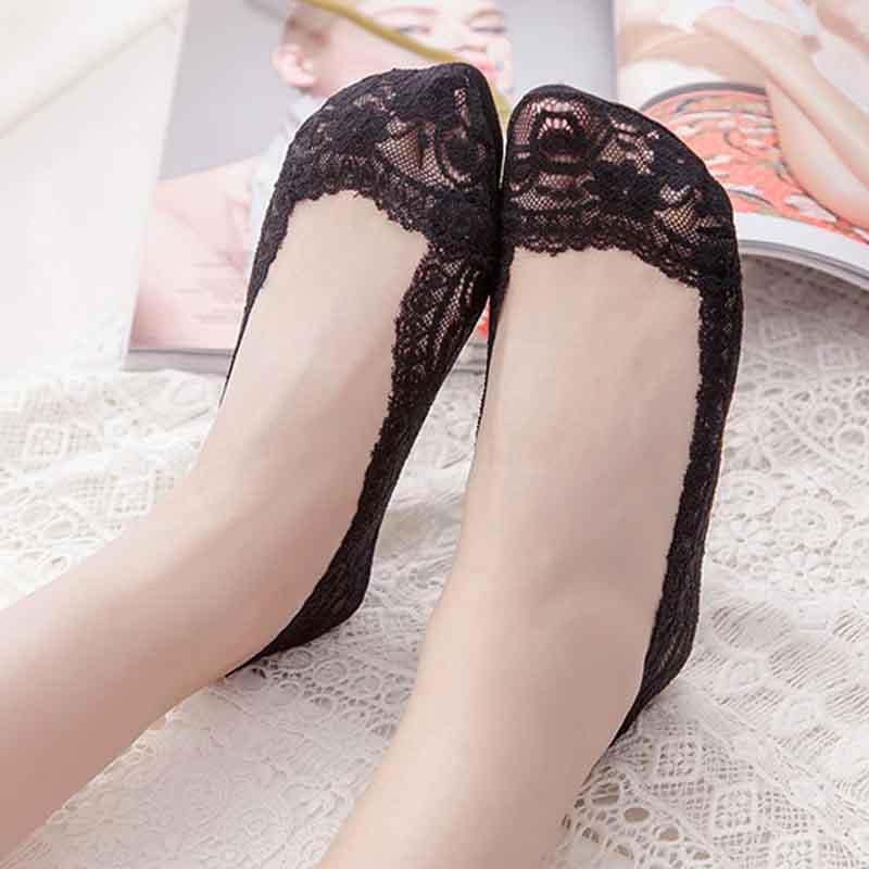 Lace Scalloped Socks (Five pairs)