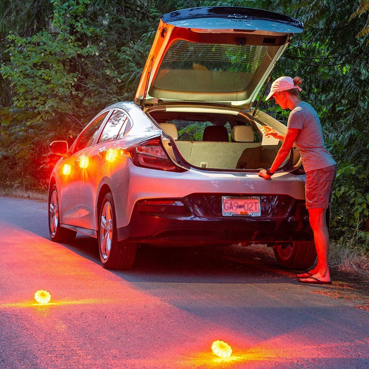 Magnetic LED Emergency Safety Flare Set (Set Of 2)