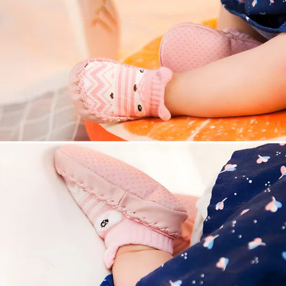 Lovable Soft Leather Sole Baby Shoes Socks For Infants & Toddlers